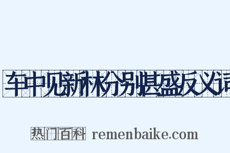 车中见新林分别甚盛反义词是什么意思的图片